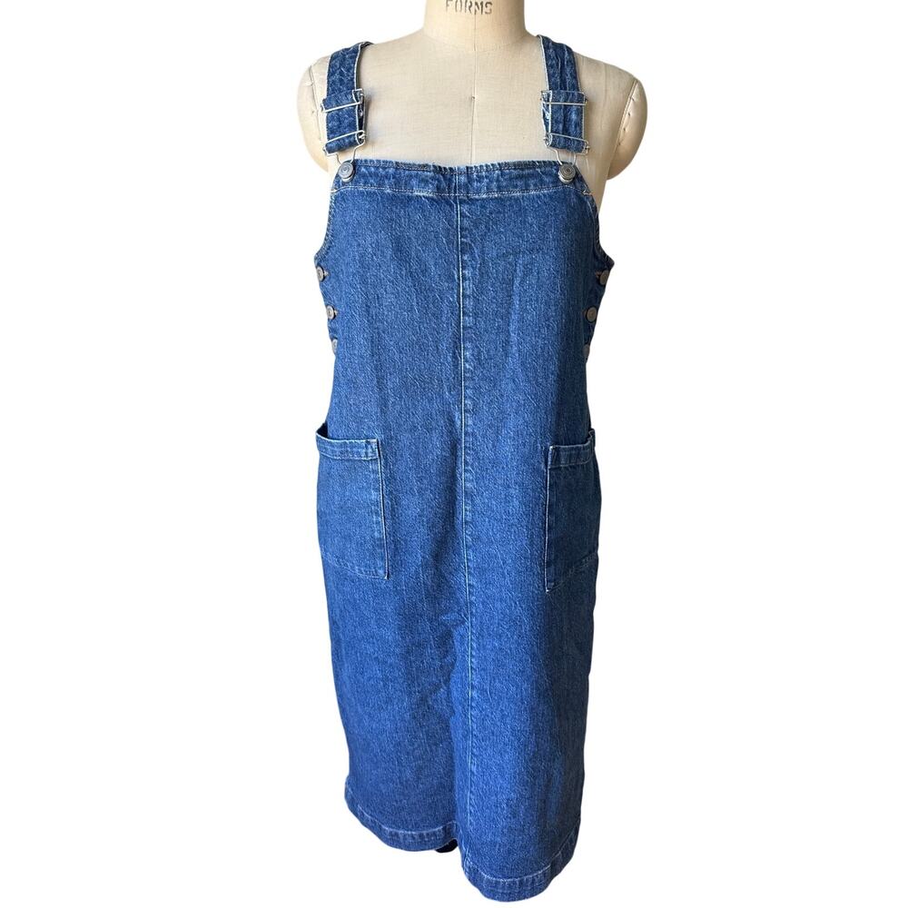 White Stuff Denim Overall Dress in Blue UK Size 12/ US 8